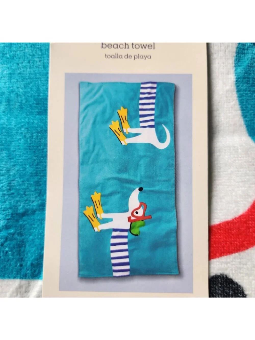 Mainstays Kids Beach Towels Blue Shark And Fun Dogs Prints Summer Pool Towels